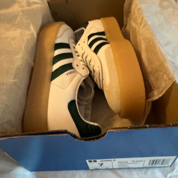 adidas Shoes - Adidas Women’s White and Green Sneakers